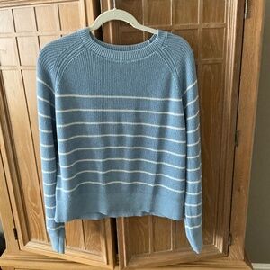 VELVET BY GRAHAM & SPENCER COTTON STRIP SWEATER